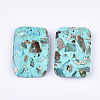 Assembled Synthetic Imperial Jasper and Turquoise Pendants G-S329-049-2