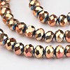 Electroplate Glass Bead Strands X-EGLA-G014-6mm-FP01-2