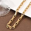 7.5MM 304 Stainless Steel Paperclip Chain Necklaces NJEW-Z105-01G-1