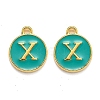 Golden Plated Alloy Enamel Charms X-ENAM-Q437-15X-1