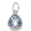 304 Stainless Steel Cubic Zirconia Pendant ZIRC-P080-B06-1