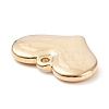 PVD Vacuum Plating 304 Stainless Steel Stamping Blank Tag Heart Pendants STAS-G218-08G-1-3