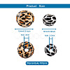 100Pcs 2 Patterns Printed Natural Wooden Beads WOOD-BY0001-01-9