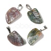 Natural Indian Agate Pendants G-B127-01P-04-2