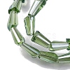 Transparent Electroplate Glass Beads Strands EGLA-H107-02A-PL04-3