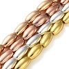 Electroplated Synthetic Magnetic Hematite Beads Strands G-Q1009-E02-6x12mm-1