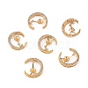 Brass Micro Pave Clear Cubic Zirconia Screw Eye Peg Bails KK-T062-110G-NF-4