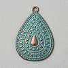Tibetan Styles Alloy Pendants FIND-CJC0024-84B-1