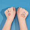 8 Sheets 8 Style Love and Peace Theme Paper Body Art Tattoos Stickers DIY-CP0007-55-6