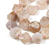 Natural Cherry Blossom Agate Beads Strands G-NH0010-G02-01-4