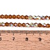 AB Color Plated Transparent Glass Beads Strands GLAA-G127-01-01I-2