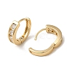 Brass Micro Pave Cubic Zirconia Hoop Earring EJEW-L271-20KCG-06-2