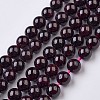 Natural Garnet Beads Strands G-J376-37-6mm-1