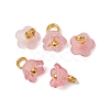 11Pcs Acrylic Flower Pendants PALLOY-JF03584-2