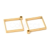 304 Stainless Steel Open Back Bezel Rhombus Pendants STAS-Z040-02A-G-2