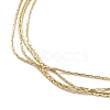 201 Stainless Steel Boston Link Chains Multi Layered Necklaces for Women NJEW-D055-09G-4