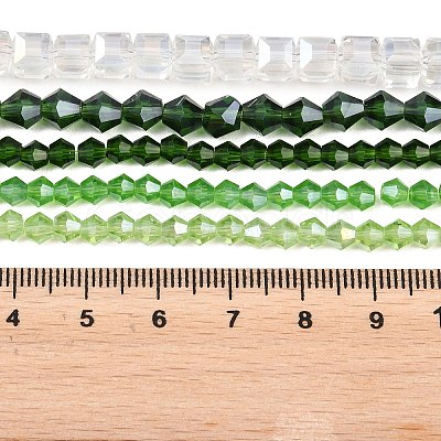 5 Strands 5 Styles Transparent Electroplate Glass Beads Strands EGLA-FP0001-05-1