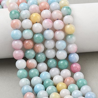 Ombre Effect Dyed Glass Beads Strands GLAA-T031-01O-06-1