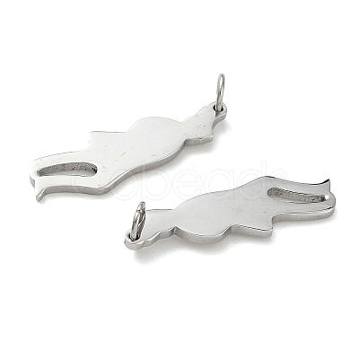 304 Stainless Steel Pendants STAS-P423-03P-1