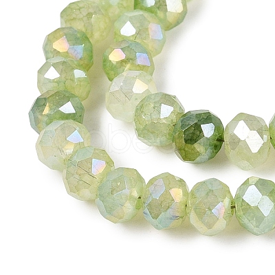 Dyed Crackle Imitation Jade Glass Beads Strands EGLA-Q131-02B-02-1