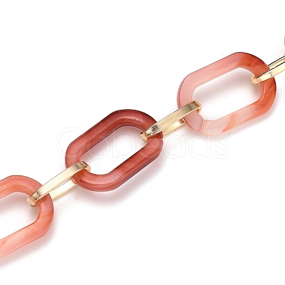 Handmade Acrylic Paperclip Chains X-AJEW-JB00697-03-1