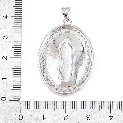 Religion Brass Micro Pave Clear Cubic Zirconia Pendants KK-H268-04A-P-1