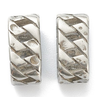 304 Stainless Steel Slide Charms/Slider Beads STAS-I181-046AS-1