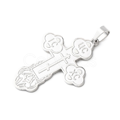 Russian Orthodox Cross 304 Stainless Steel Pendants STAS-D202-01P-1