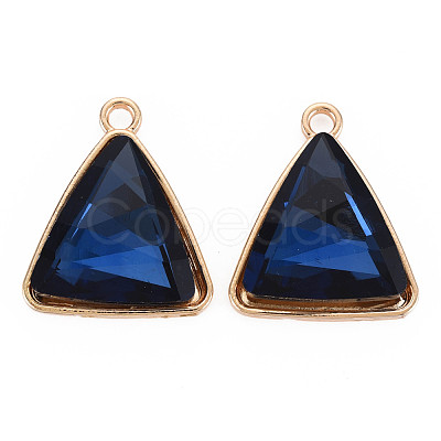 Faceted Glass Pendants PALLOY-N167-02-01LG-RS-1