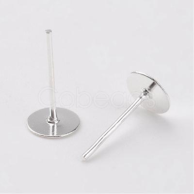 Iron Flat Base Ear Stud Findings X-E013-S-1