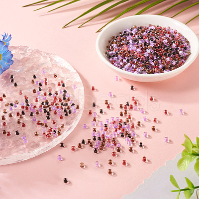 100G Transparent Glass Round Seed Beads SEED-TA0001-44B-1