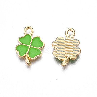 Rack Plating Alloy Enamel Pendants ENAM-N055-088-02LG-1