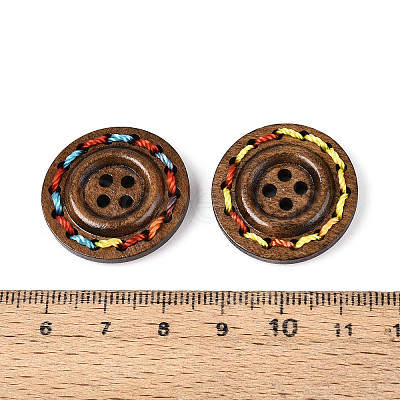 Round 4-holeButtons with Colorful Thread Wrapped X-NNA0Z51-1