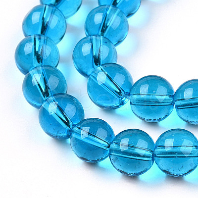 Transparent Glass Beads Strands GLAA-T032-T10mm-06-1