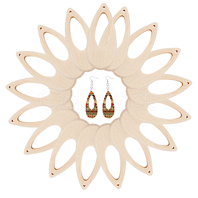 2 Sets Hollow Wooden Big Pendants WOOD-PH0002-28-1