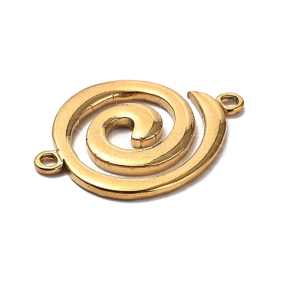 304 Stainless Steel Spiral Connector Charms STAS-P395-06G-1