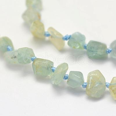 Rough Raw Natural Aquamarine Beads Strands G-K202-33A-1