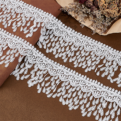 5Yards Polyester Lace Ribbon OCOR-NB0002-64A-1