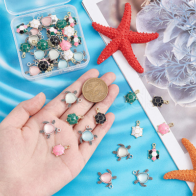 40Pcs 8 Style Alloy Pendants FIND-AR0003-97-1