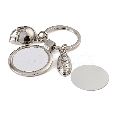 Rugby Alloy Sublimation Blanks Keychains AL-CBAF9A1-02P-03-1