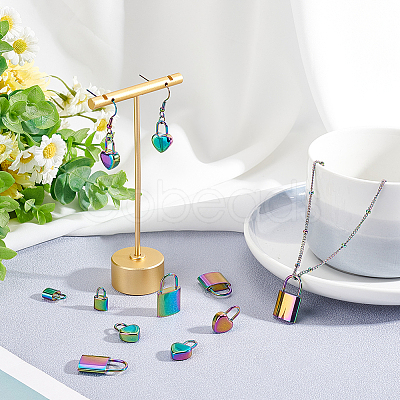 16Pcs 4 Style 201 & 304 Stainless Steel Pendants STAS-AR0001-42-1