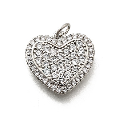 Brass Micro Pave Cubic Zirconia Pendants KK-P295-24P-1