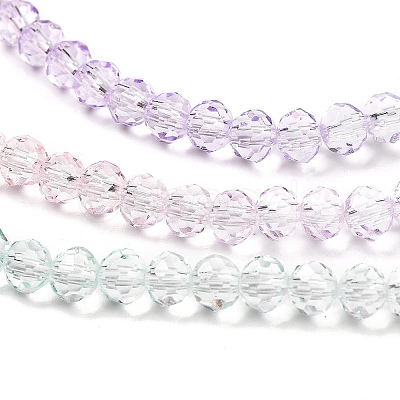 Transparent Painted Glass Beads Strands X1-DGLA-A034-T4mm-A23-1