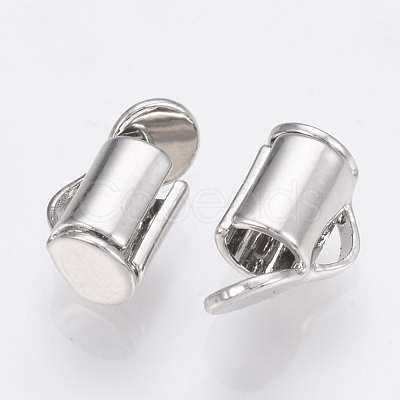 Brass Slide On End Clasp Tubes X-KK-Q747-11A-P-1