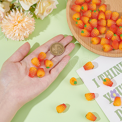 Resin Orange Display Decorations DJEW-ME0001-03B-1