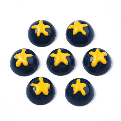 Opaque Resin Enamel Cabochons CRES-N031-017-1