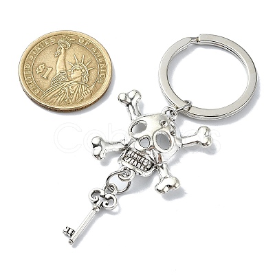 Alloy Skull Pendant Keychain KEYC-JKC00896-1