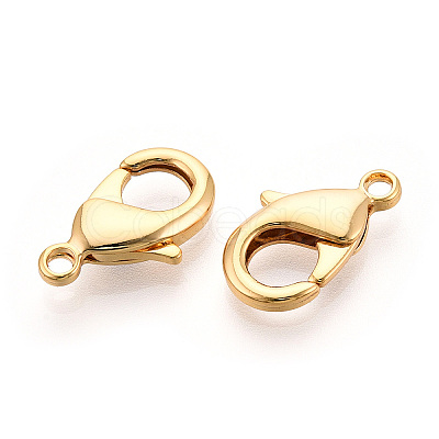 Brass Lobster Claw Clasps KK-YW0004-01D-G-1