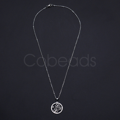 Non-Tarnish 201 Stainless Steel Pendants Necklaces NJEW-S105-JN726-45-1-1