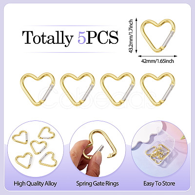5Pcs Zinc Alloy Spring Gate Rings FIND-TA0009-73J-1